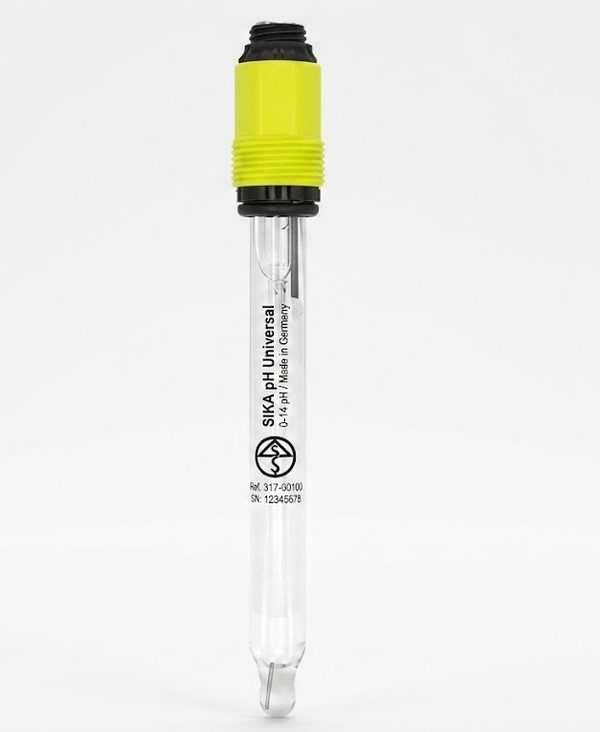 Zirkon® pH Universal Sensor — Industrial pH Electrode with yellow PG13.5 connector, 0-14 pH, Made in Germany